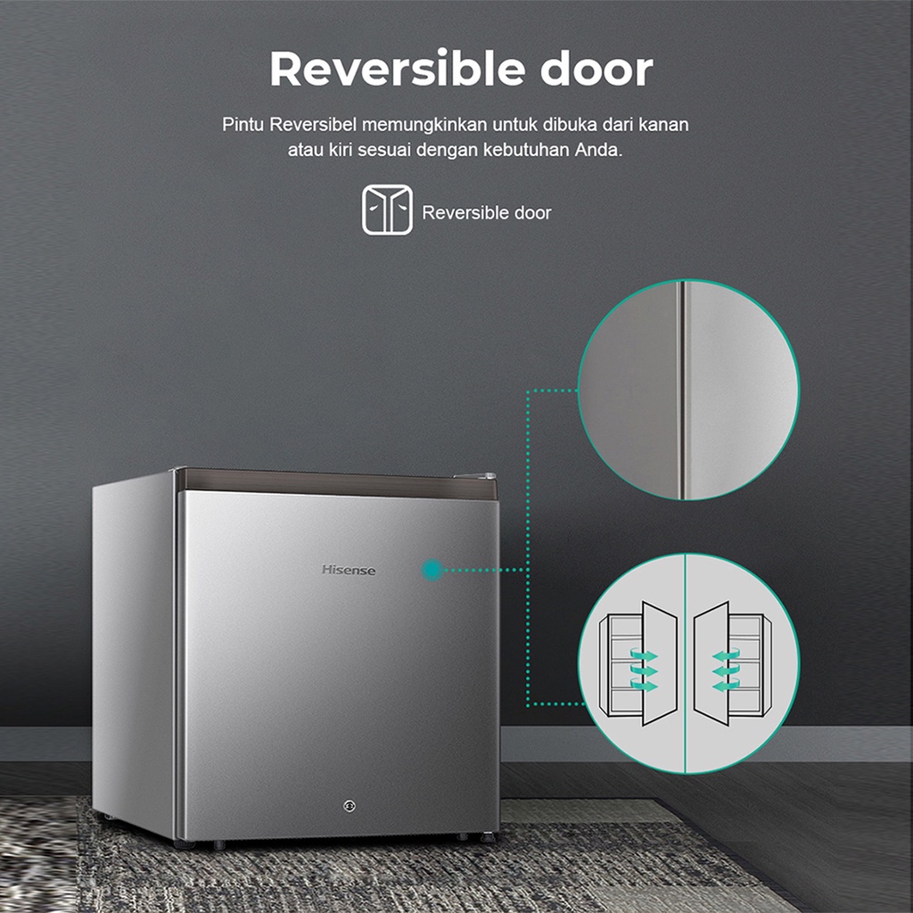 Hisense Hisense Kulkas Mini Bar 42L  RR58D4IGN