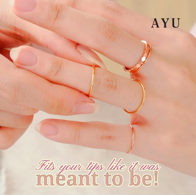 AYUGOLD Cincin Emas - Golden Benang Ring