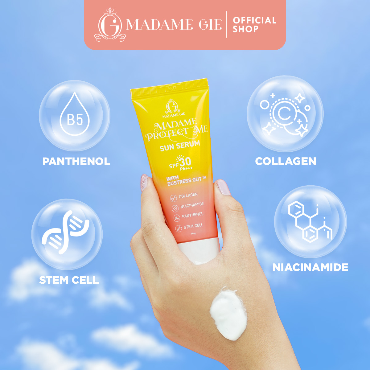 Tjhindatama Mulia Madame Gie Madame Protect Me Sun Serum SPF 30 PA+++ - Sunscreen Skincare Sun Protection