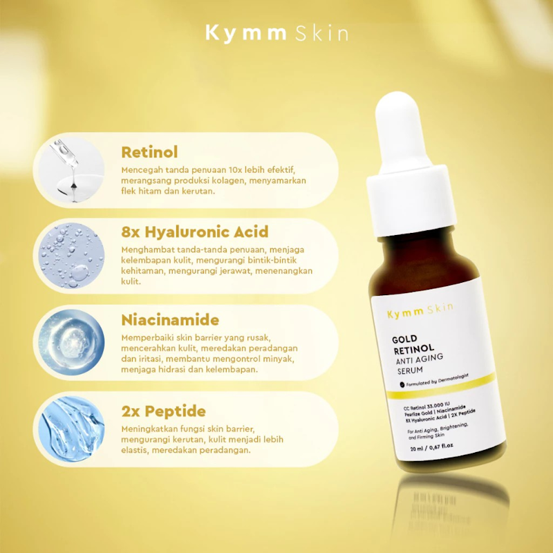 KYMM SKIN Gold Retinol Anti Aging Serum 4