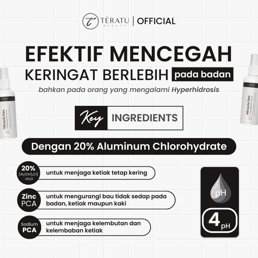 Miracle Deo Antiperspirant Spray 20% Aluminum Chlorohydrate 3
