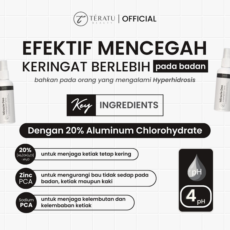 Miracle Deo Antiperspirant Spray 20% Aluminum Chlorohydrate 3