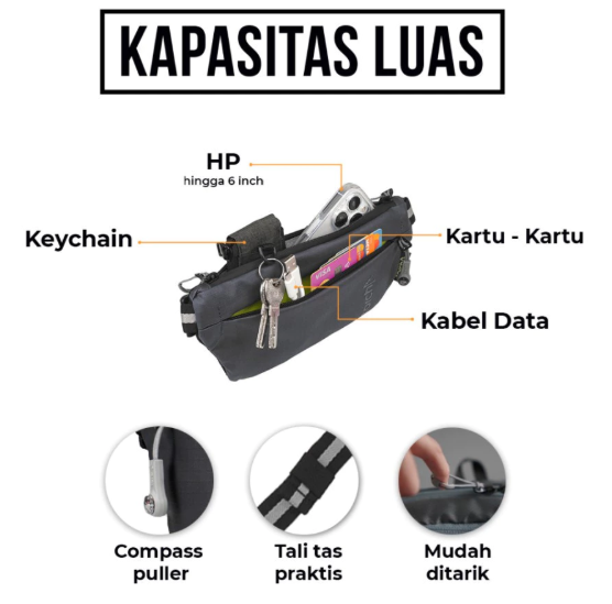 Maha Nagari Nusantara Torch Hyochang Waist Bag 2 in 1