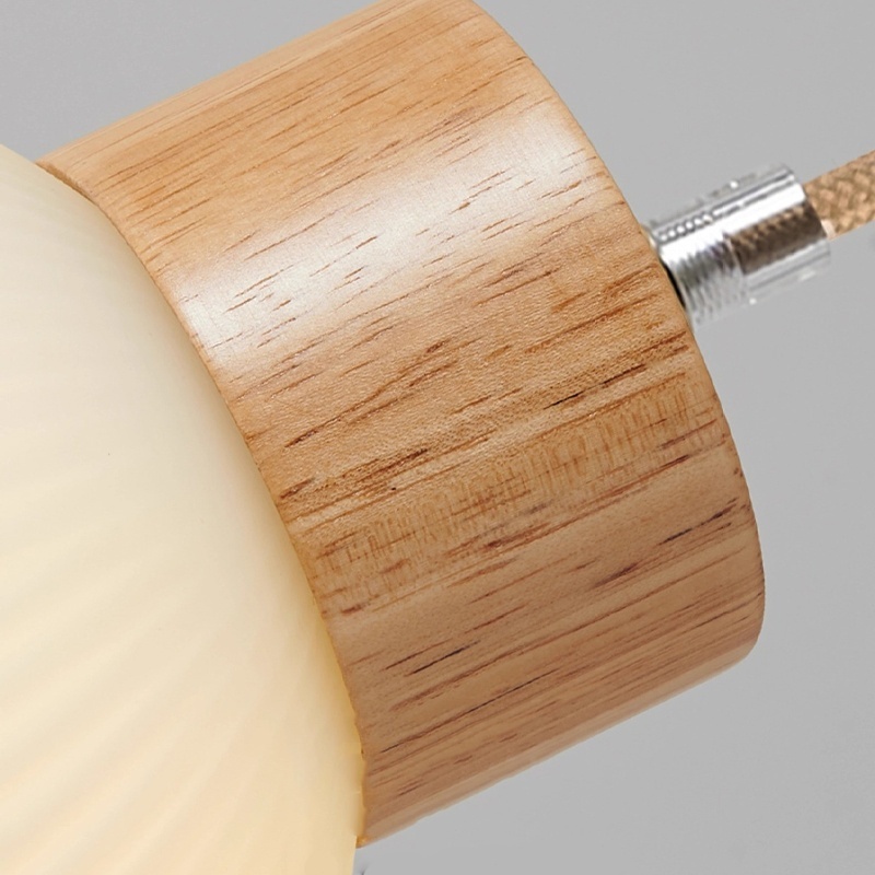  Lampu Gantung Nordik Kap Lampu Kaca Kayu