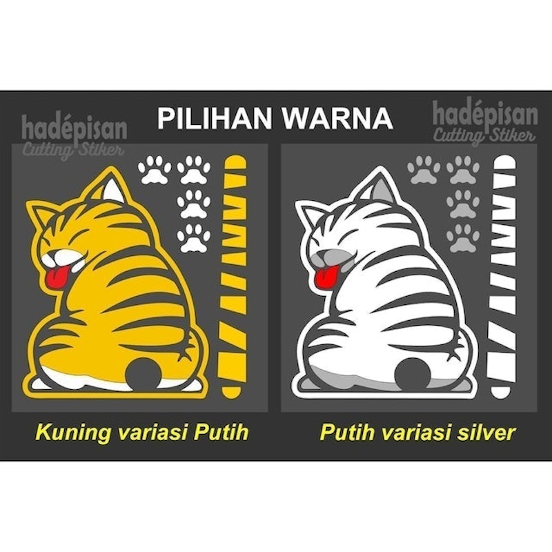 Stiker Wiper Belakang Mobil Gambar Kucing