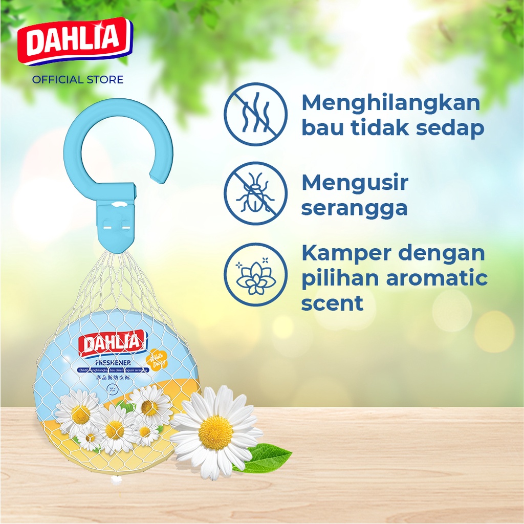 Unitama Sari Mas Dahlia Kamper Freshener Gantung  White Daisy