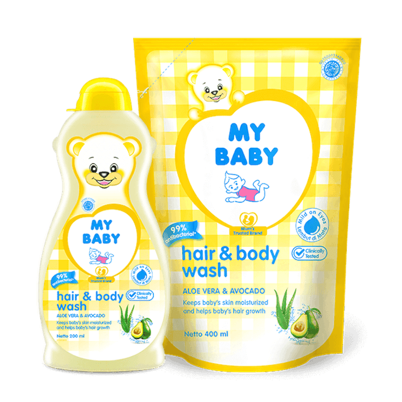 MY BABY Hair & Body Wash Aloe Vera & Avocado 1