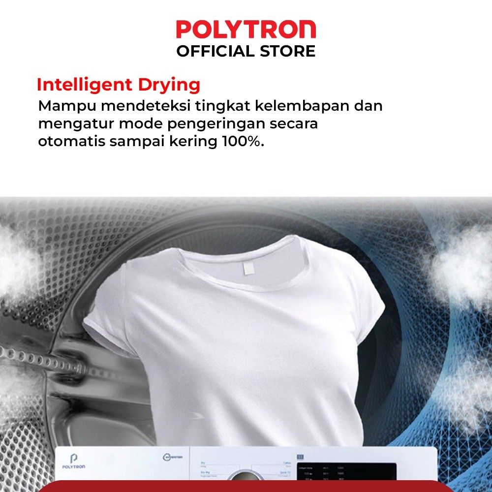 Hartono Istana Teknologi Polytron Wonderwash Washer Dryer 8 Kg PFL 8105H