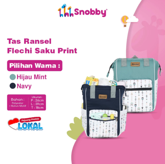 Snobby Flechi Diaper Bag Saku Print 2
