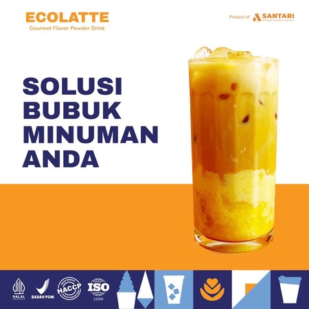 Santari Group Ecolatte Gourmet Flavor Powder Drink Thai Tea 1 kg