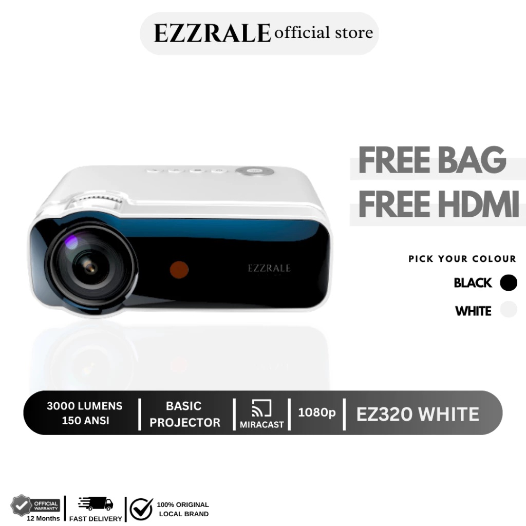 Ezzrale Indonesia Sukses Ezzrale FHD 1080p Projector Wireless EZ320