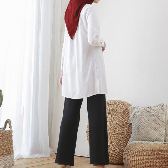 Dari Bunda Untukmu Wulfi Day to Day Kemeja Tunik Putih