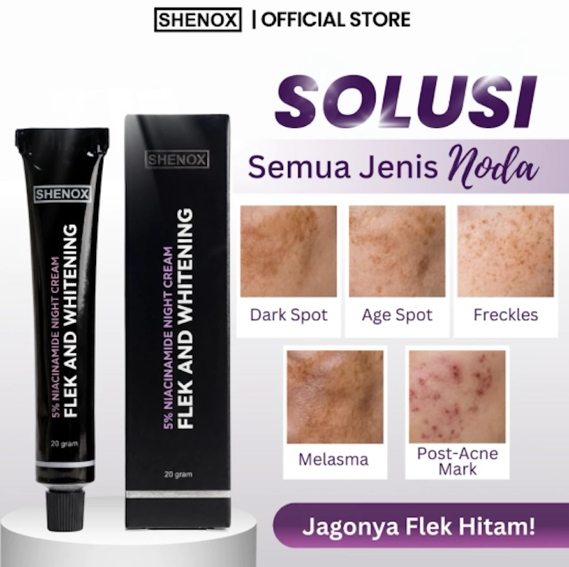 Shenox Night Cream Flek & Whitening 3