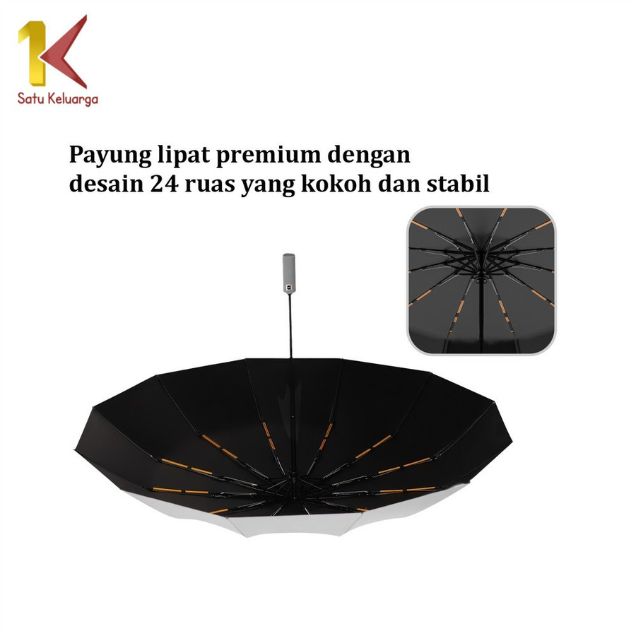 Satu Keluarga Payung Lipat Motif Polos  3
