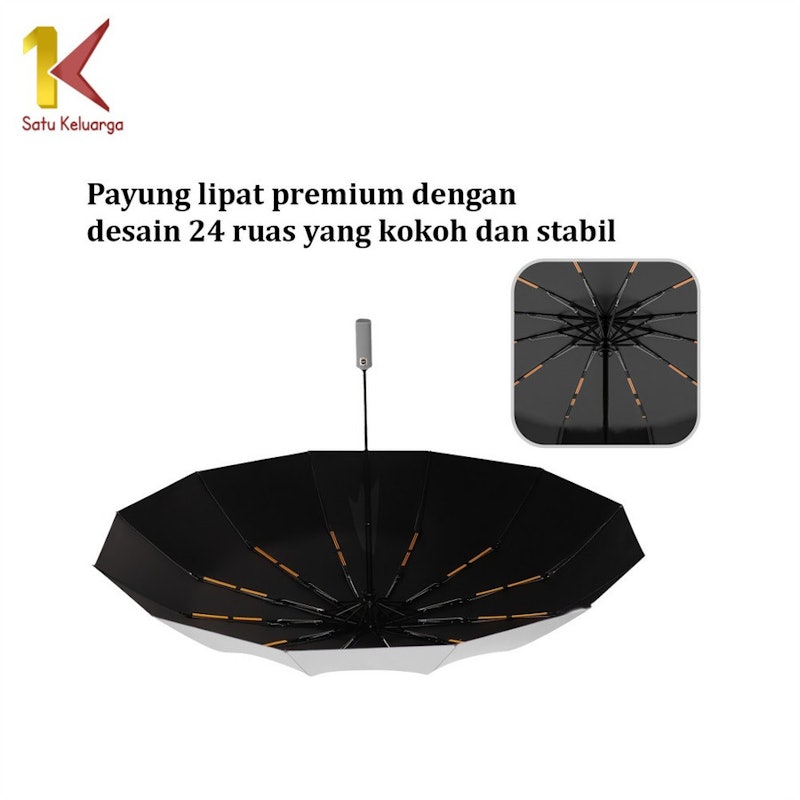 Satu Keluarga Payung Lipat Motif Polos 3