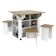 Informa PRISTINE TABLE SET W/ 4 STOOL OAK WHITE 1