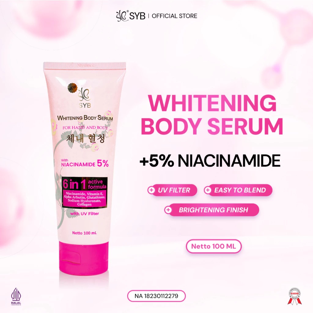 Alwinda Pratama Jaya SYB Whitening Body Serum With Collagen + 5% Niacinamide