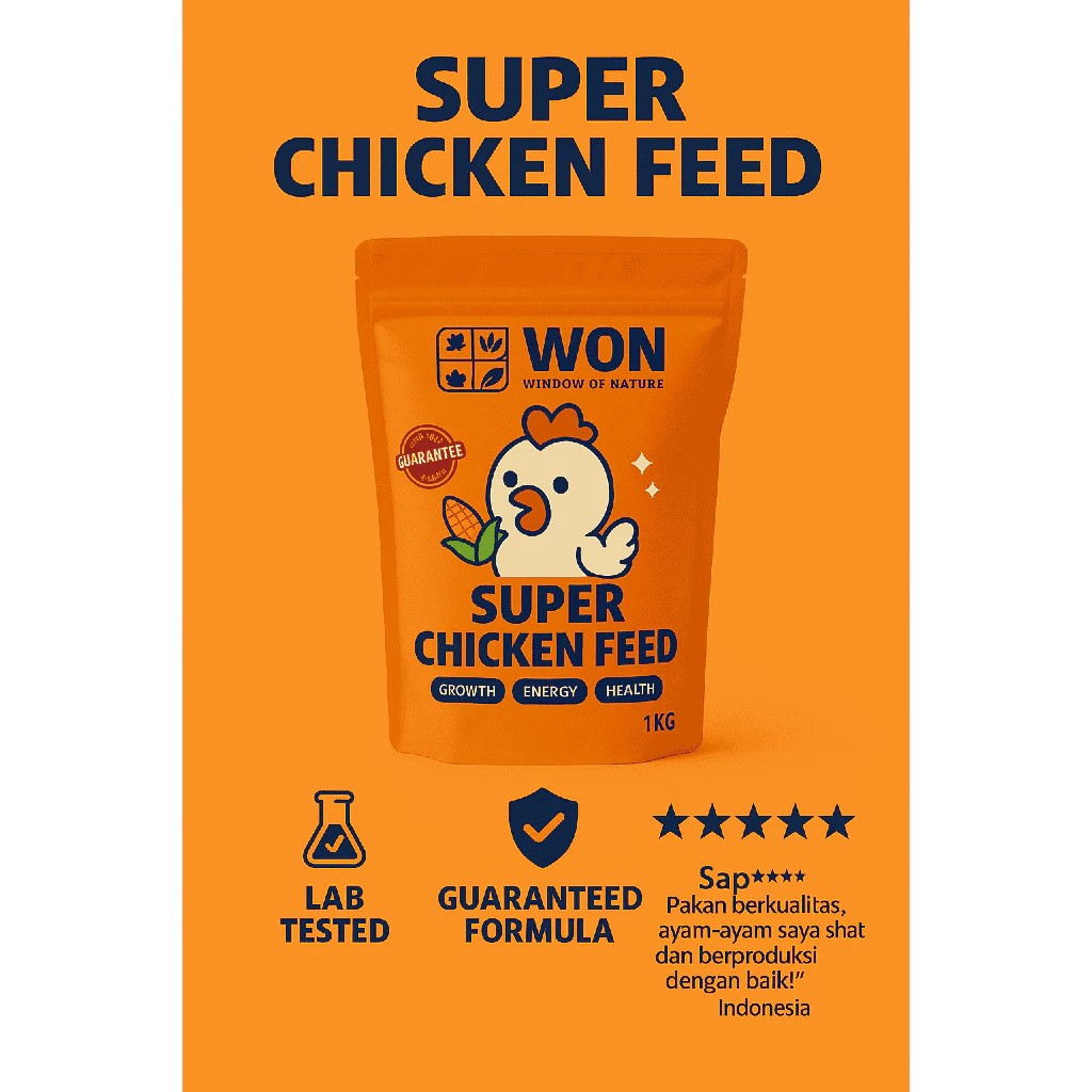  WON Super Chicken Feed Petelur Pelet 1 kg