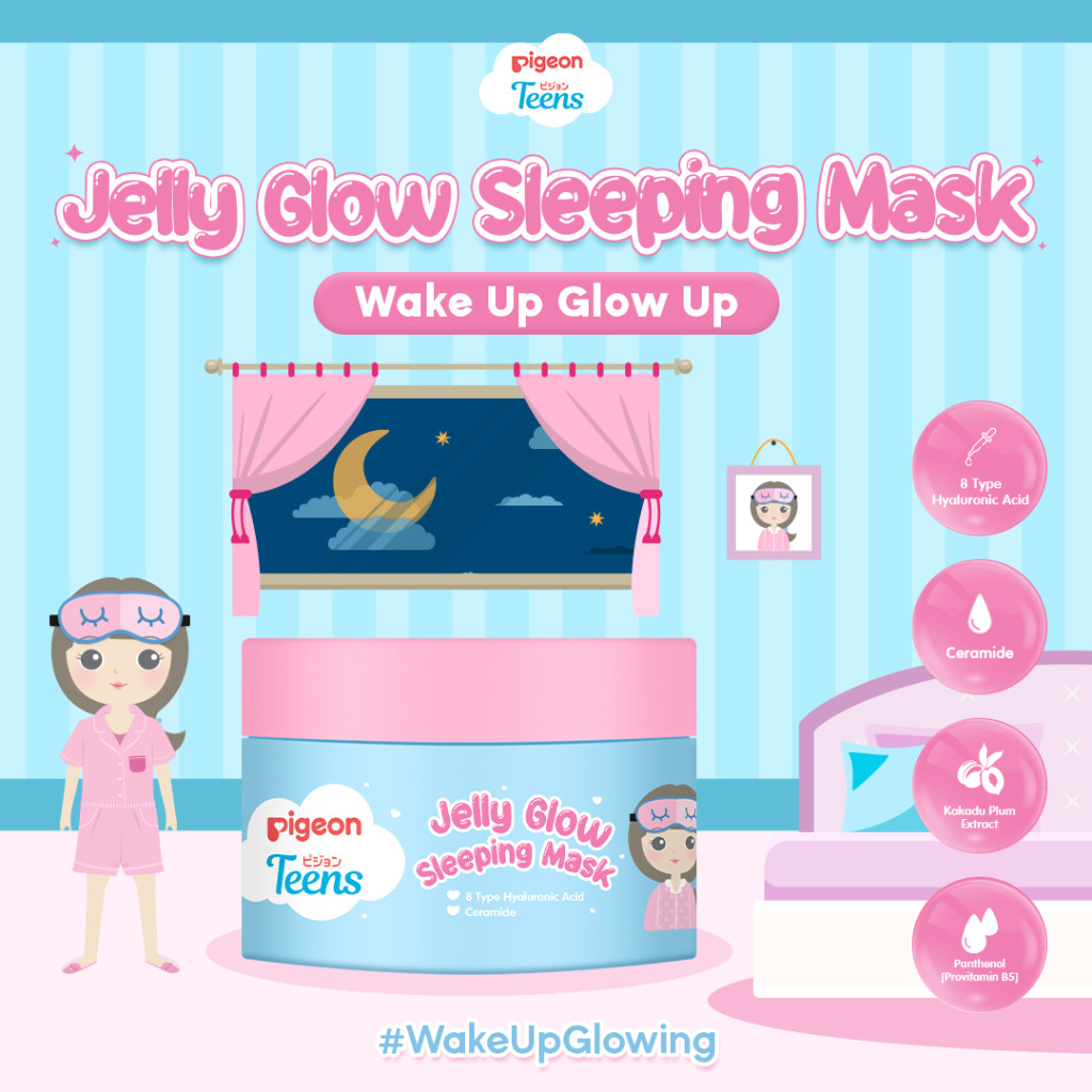 Pigeon Pigeon Teens Jelly Glow Sleeping Mask