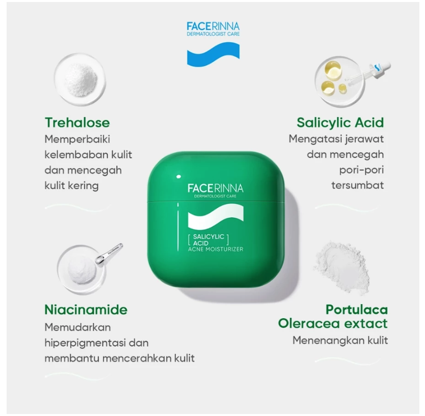  FACERINNA Salicylic Acid Acne Moisturizer