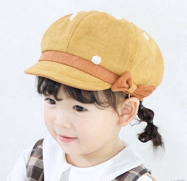  Topi Beret Motif Pita Polkadot Gaya Retro Klasik untuk Balita