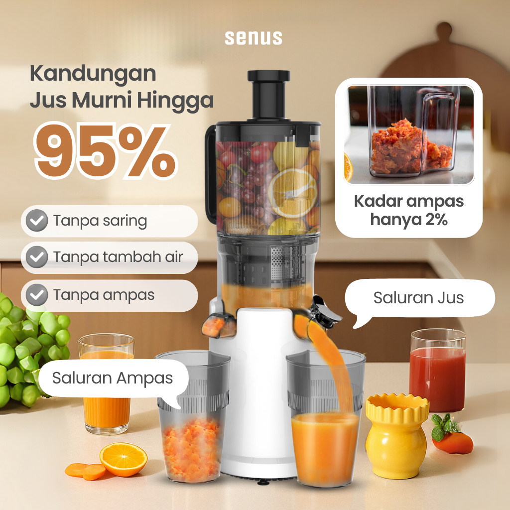 Senus Sejahtera Indonesia Senus Slow Juicer PRO 220W  ASJ 0601