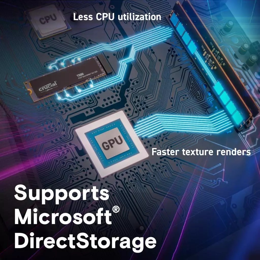 Micron Crucial SSD T500 M.2 Pcie Gen4 Nvme 500GB
