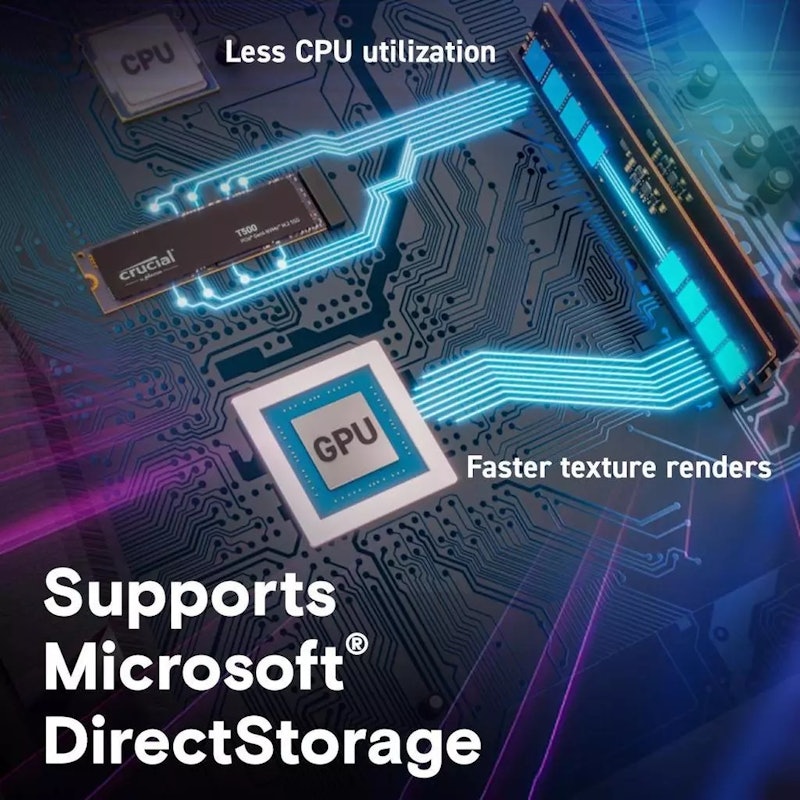Micron Crucial SSD T500 M.2 Pcie Gen4 Nvme 500GB 3