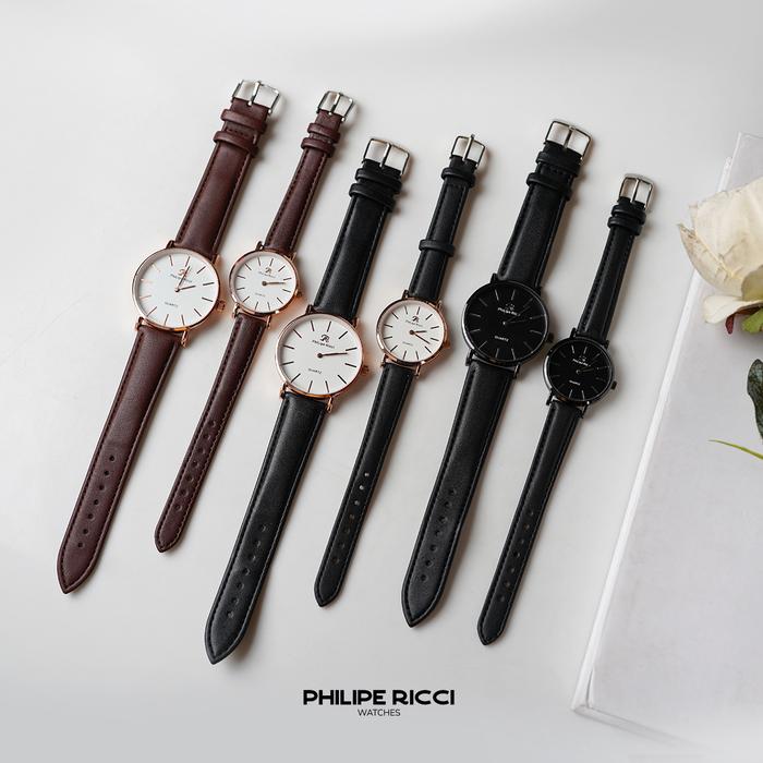 Jaya Sakti Group PhiLipe Ricci Jam Tangan Couple Kulit Analog Couple 4238C