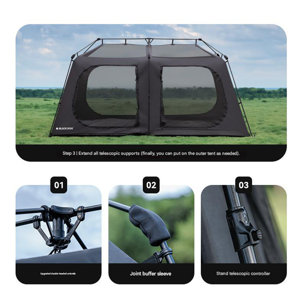  Blackdog 2 Room & 4 Hall Automatic Tent CBD2300ZP012
