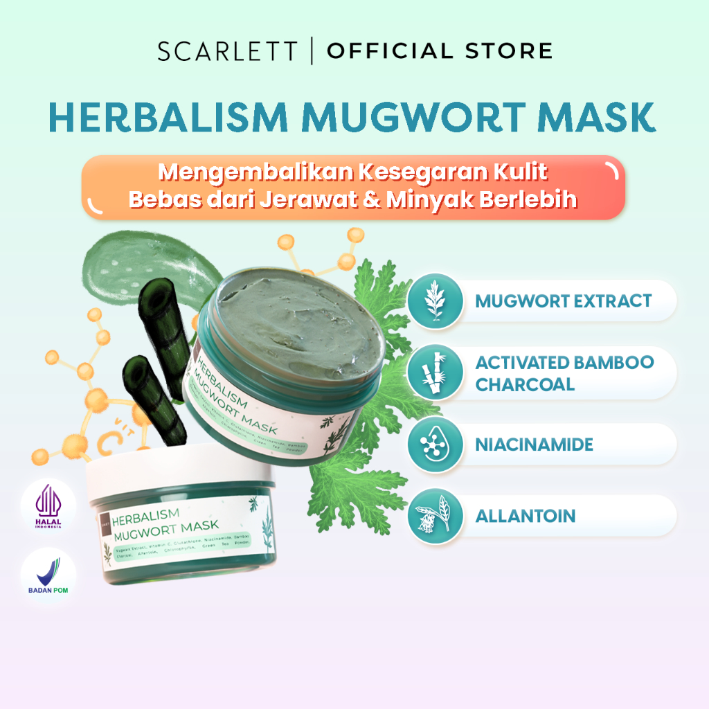 Scarlett Whitening  Herbalism Mugwort Mask