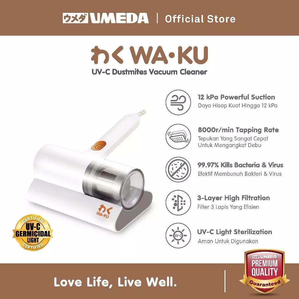 Umeda Life Umeda Waku UV-C Dustmite Vacuum Cleaner