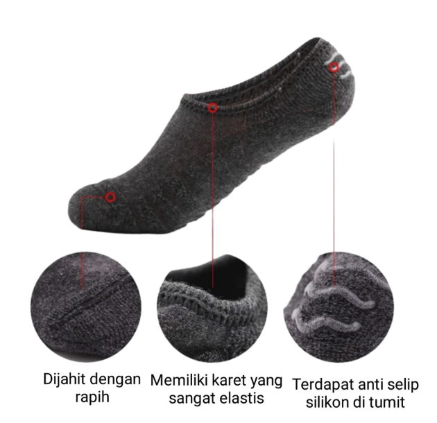  Alzura Kaos Kaki Invisible Serat Bambu