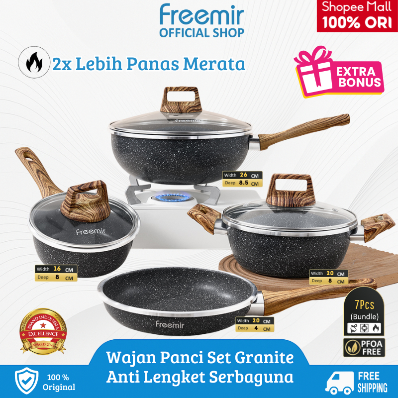 Dachin Etech Global Freemir Wajan Panci Set 7 pcs