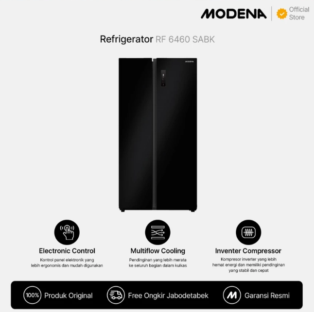 Modena MODENA Refrigerator Side by Side RF 6460 SABK