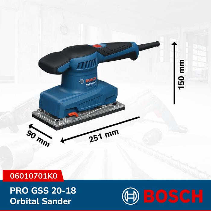 BOSCH Orbital Sander PRO  GSS 20-18
