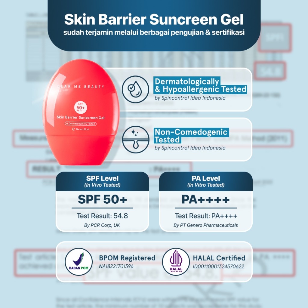 Garland Cantik Indonesia Dear Me Beauty Skin Barrier Sunscreen Gel