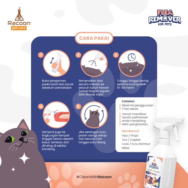 Racoon Flea Remover for Pets Natural Base 3