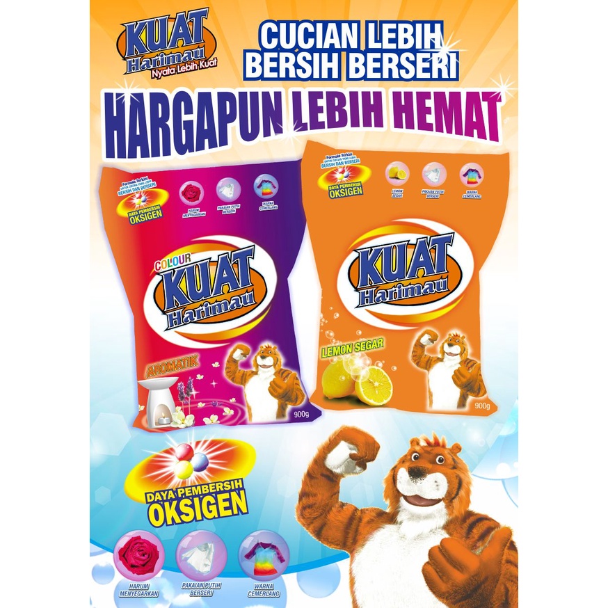  Kuat Harimau Detergent Powder Lemon 4