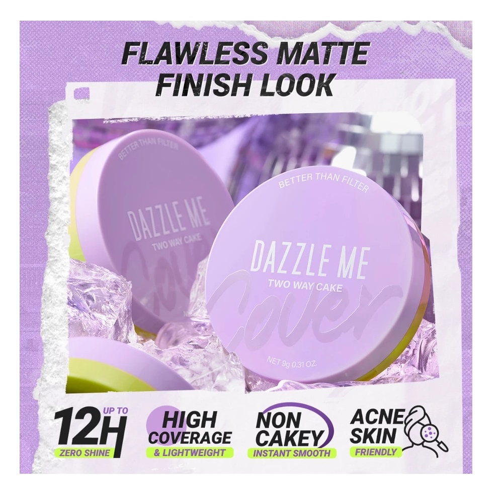 HEBE Beauty Style DAZZLE ME Better Than Filter Double Kill Two Way Cake Powder 05 Soft Tan