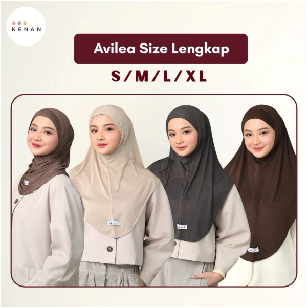 Kenan Hijab Indonesia KENAN Avilea Instan Hijab Bergo Soft Ped Airflow Cooltech