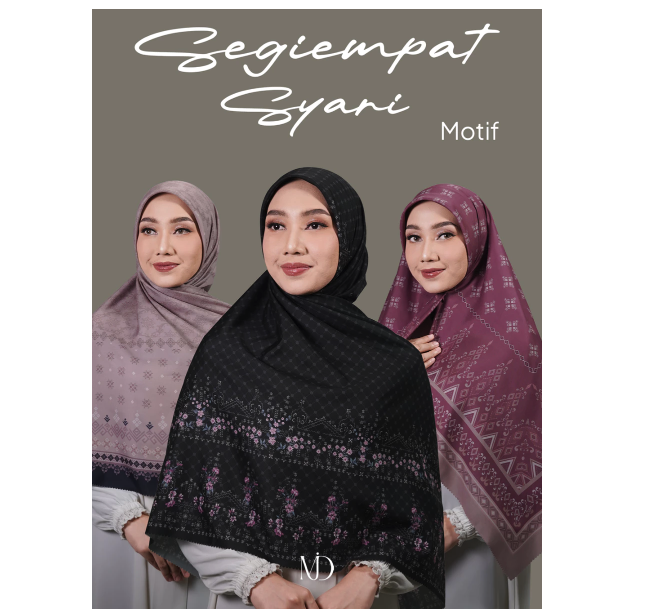 Mudymudy Trendy MUDY Hijab Motif Voal Sublim Syar'i