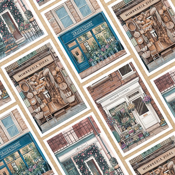 Shop Front Series Postcard