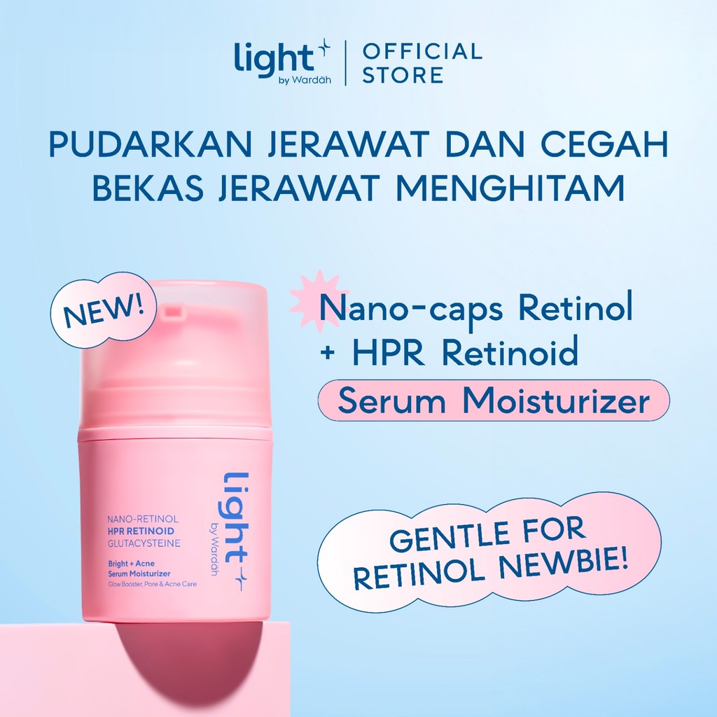 Paragon Technology and Innovation Wardah Light+ HPR Retinoid Bright + Acne Serum Moisturizer