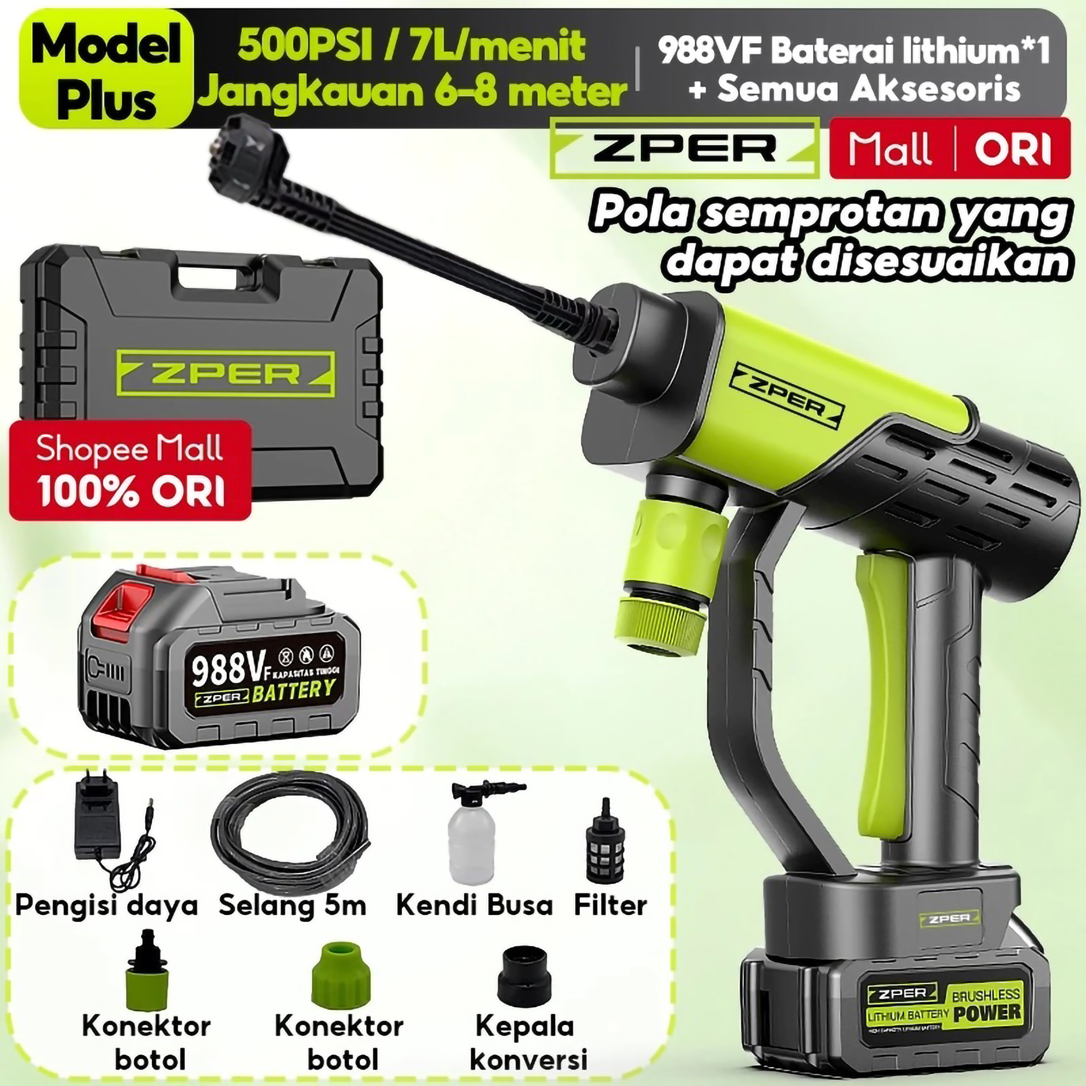   ZPER ZPER Alat Cuci Mobil ZP005