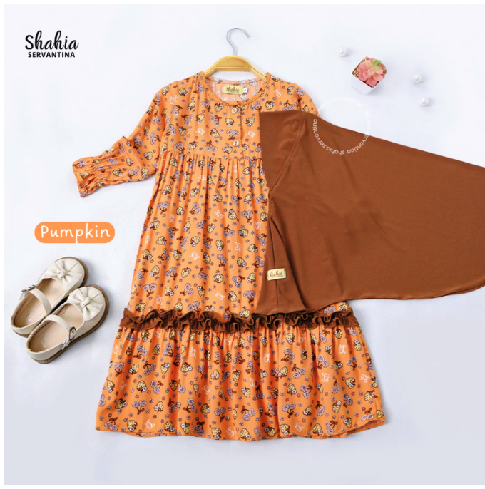  Shahia Servantina Khalis Set Gamis Anak 