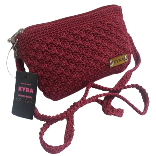 KYRA Kaza Dompet Rajut Tali Panjang