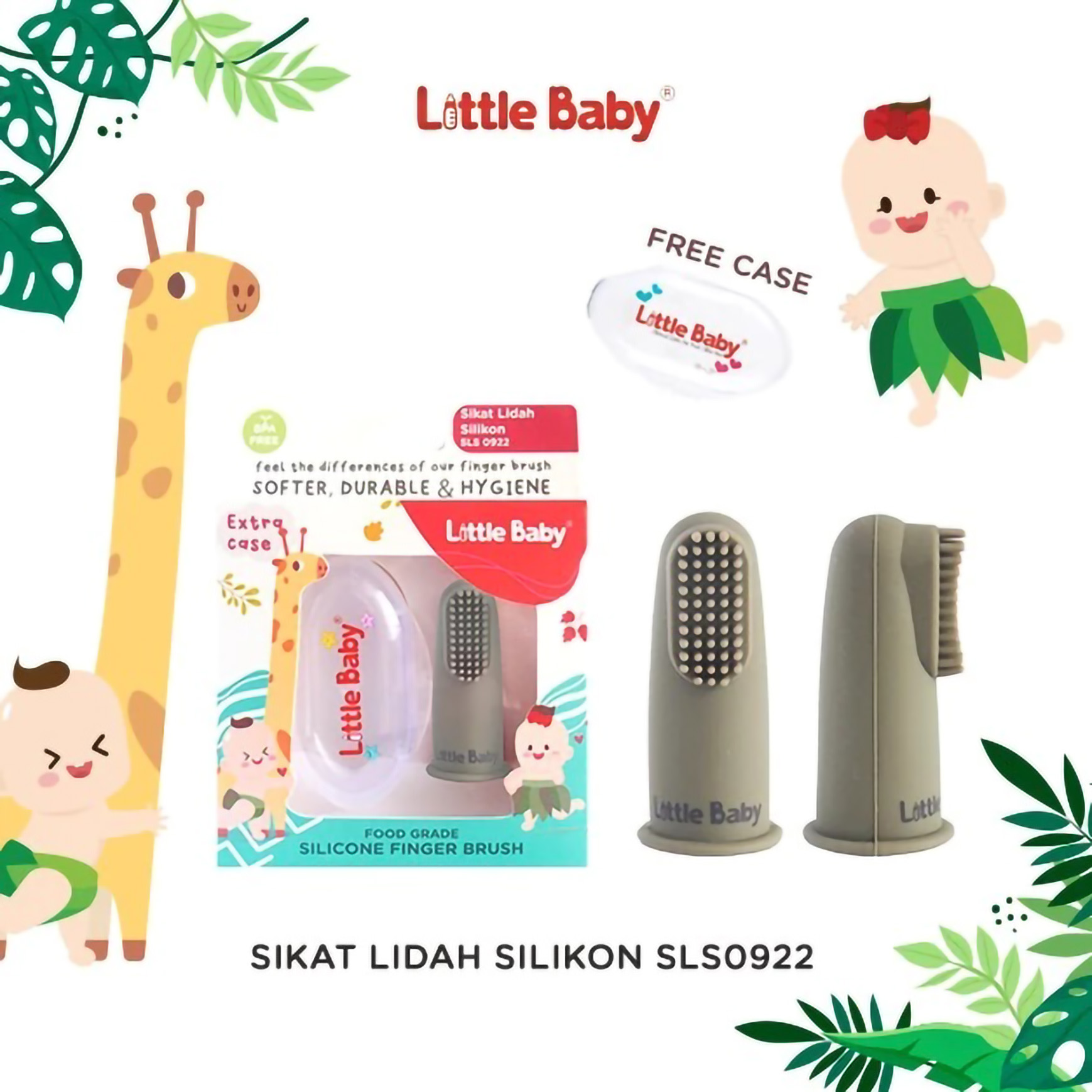  Little Baby® Premium Silicone Finger Toothbrush  SLS0922