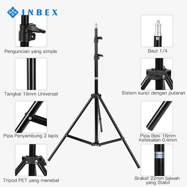 Portable Light Stand 3 Section for Photo Studio Tools 4
