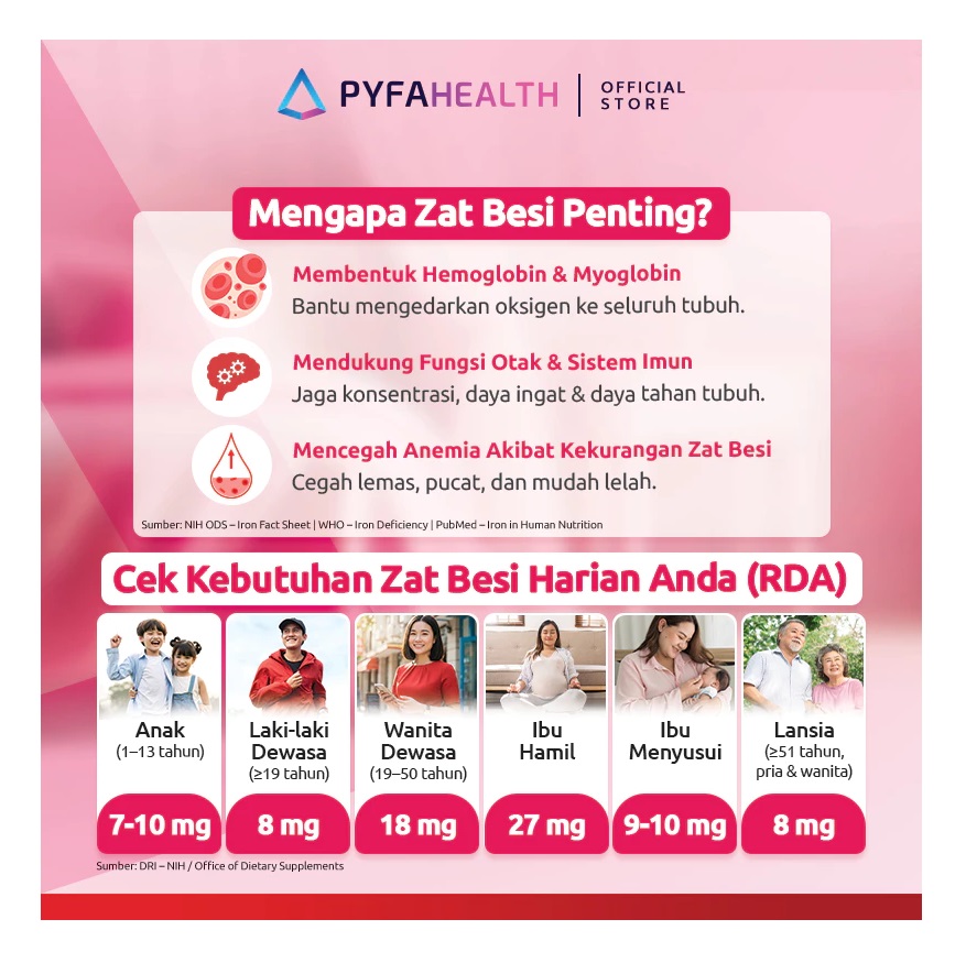 Pyridam Farma Ferospat® Effervescent Suplemen Zat Besi